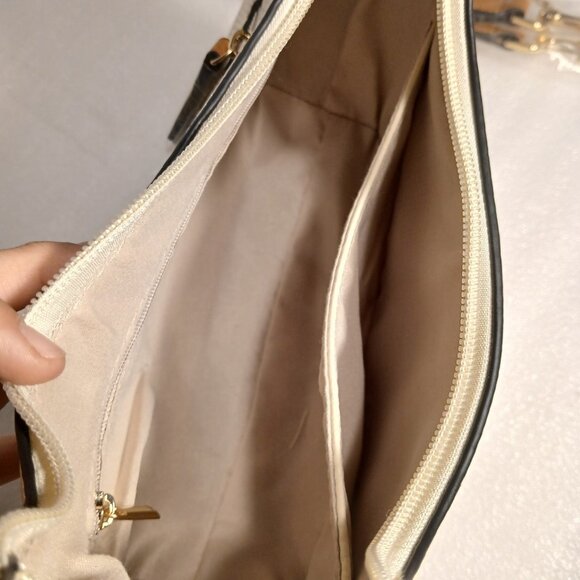 Cinpode Y2K Crescent Shoulder Bag Beige Top Handle Purse NWT - Picture 9 of 14